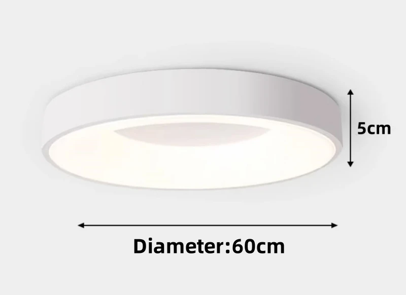 Imagem -02 - Nordic Circular Grain Led Candeeiro Lâmpada Macaron Quarto Moderno Estudo Varanda Quarto de Criança Home Light 60cm de Diâmetro 60cm