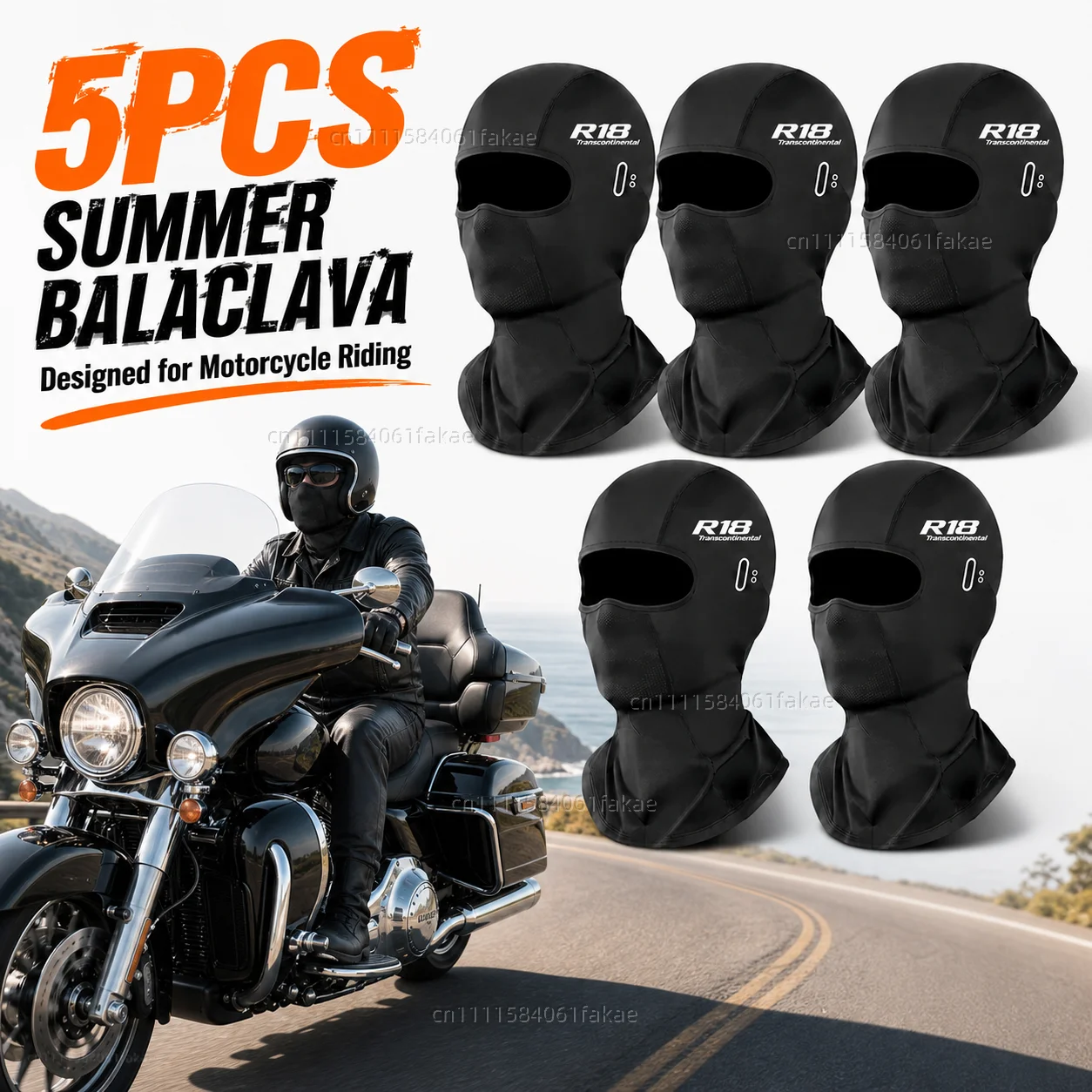 

5PCS Motorcycle Balaclava Summer UV Protection Glasses Face Breathable Hole FOR BMW R18 Transcontinental 2020-2026 Riding Gear