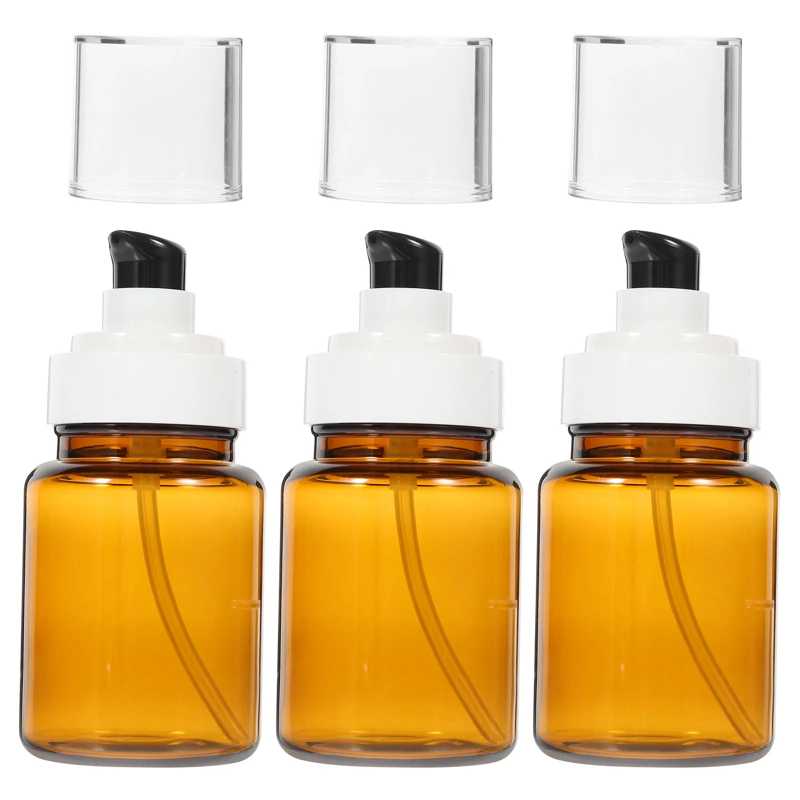 

3pcs 100Ml Empty Pump Bottles For Essential Oil Travel Essential Oil Bottle Portable Liquid Container Uv Protection