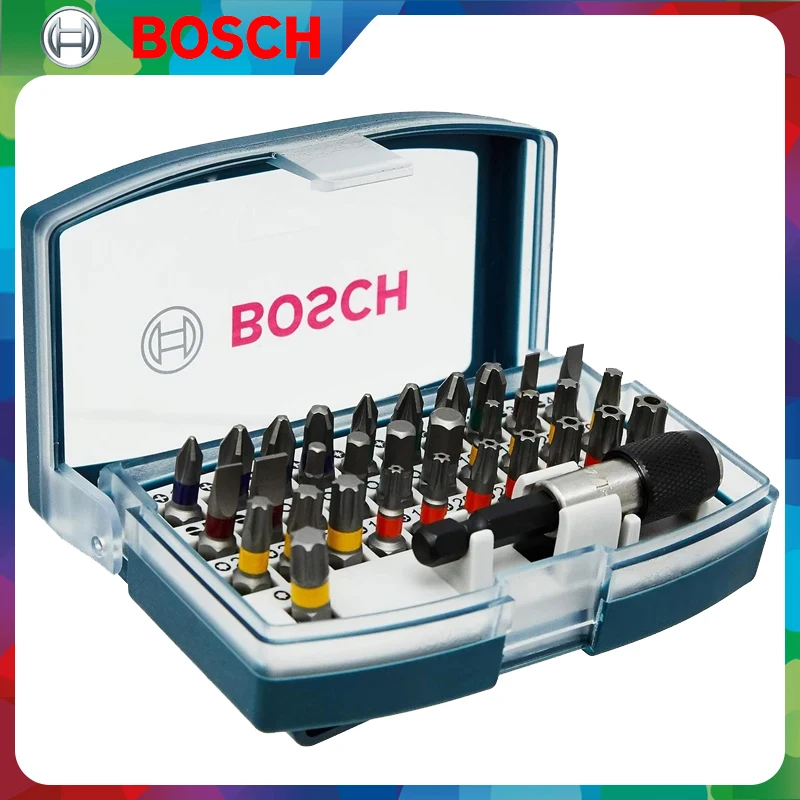BOSCH 2607017359 Professional Crewdriver Bit Set With Belt Clip 32-Pcs Strong Durable Power Tool Accessories
