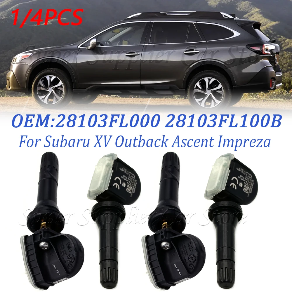 1/4PCS TPMS Sensor For Subaru XV Outback Ascent Impreza 2017-2022 433MHz Tire Pressure Monitoring Sensor 28103FL000 28103FL00A