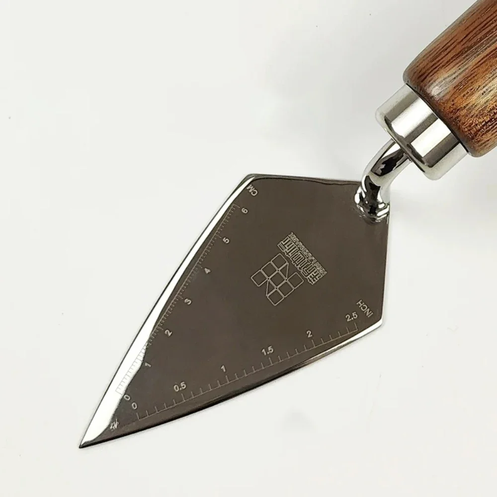 Professional Titanium Alloy Mirror Polished Archaeological Trowel with Black Walnut Handle
