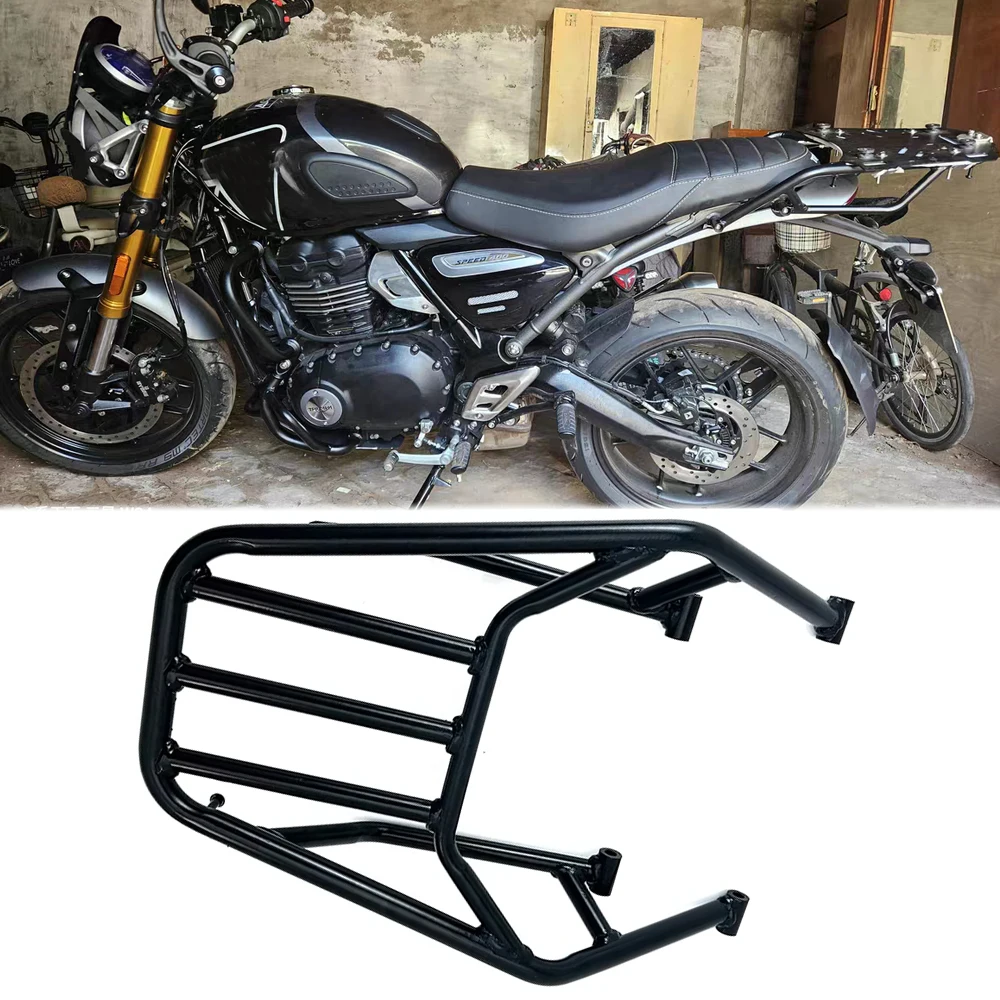 

for Triumph Scrambler 400X Luggage Rack For Speed 400 X 2024 2025 Speed400 Rear Carrier Tail Top Box Case Motorcycle Accessories
