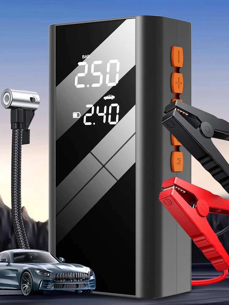 All-in-One-Auto-Starthilfe und Luftkompressor, 1200 A, 150 PSI, 12 V, automatischer Reifenfüller mit Powerbank, Notfallset