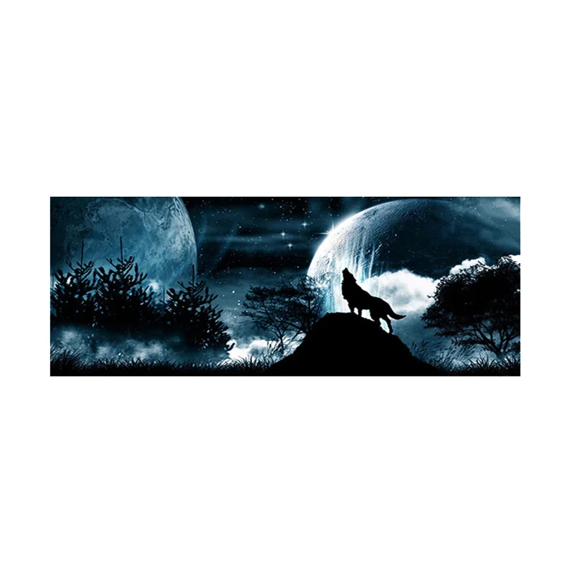 Full Moon and Wolf for Truck Jeep Suv Pickup 3D Rear Windshield Decal Sticker Decor Rear Window Glass Poster 168 x