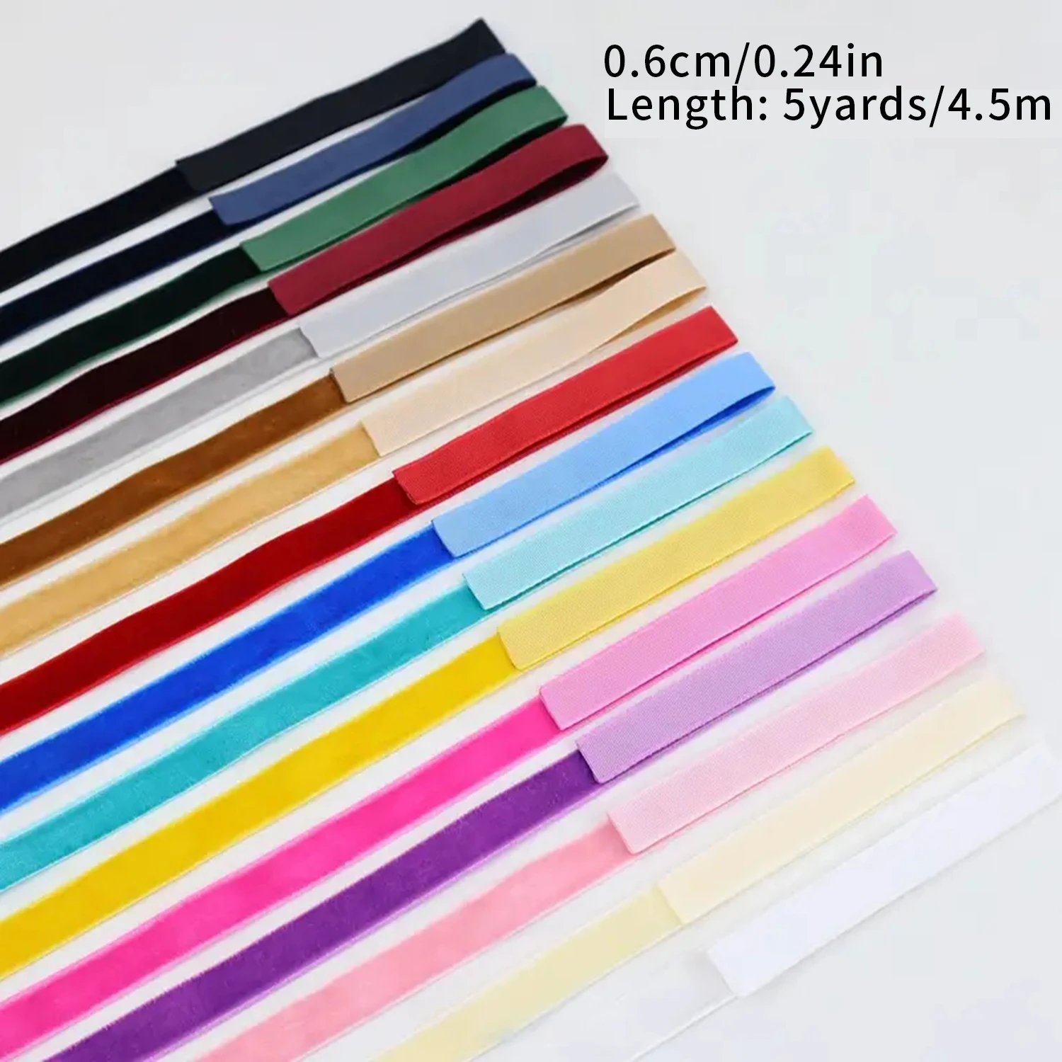 Breite: 6–25 mm, 5 Yards Samtband für Geschenkverpackungen – einseitiges beflocktes Klebeband, weihnachtliches dekoratives Band, DIY-Bastelbedarf – Detail 4