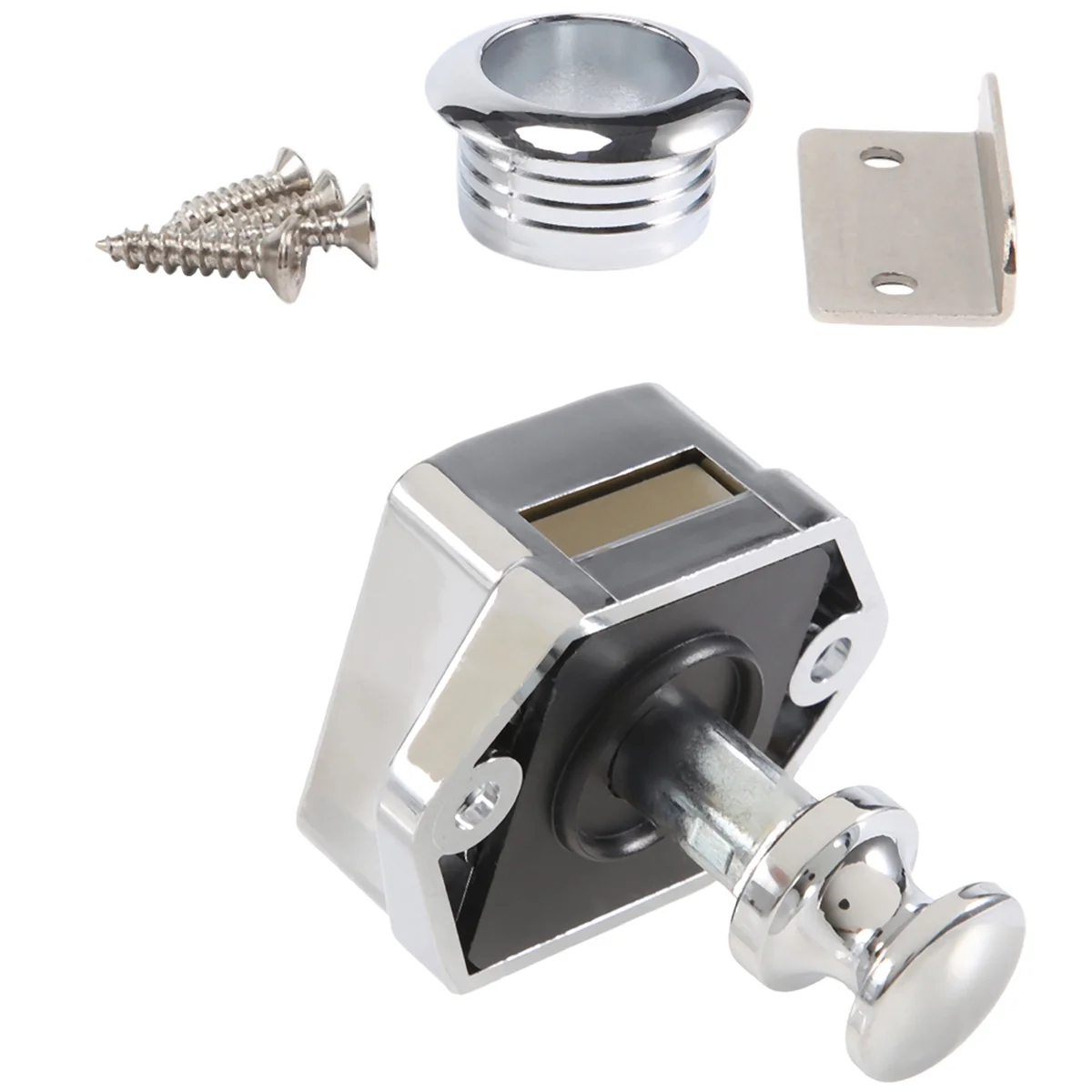 新しい 10 個プッシュボタンキーレスロックラッチ食器棚キャラバンロック RV 引き出しキャビネットドア厚さ 15-27 ミリメートル