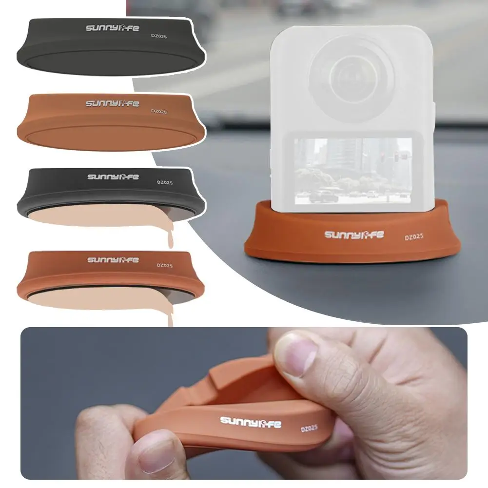 Alas Silikon untuk Aksesori DJI OSMO 360, Dudukan Mobil & Dudukan Desktop Anti-selip Penyangga Kamera Penstabil Gimbal untuk OSMO 360