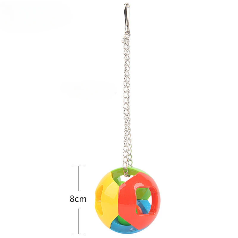 Parrot Toys Bird Keeping Stainless Steel Spoons Biting Pendants Puzzle Climbing Cage Display Rack Hanging Large Small Big Ball