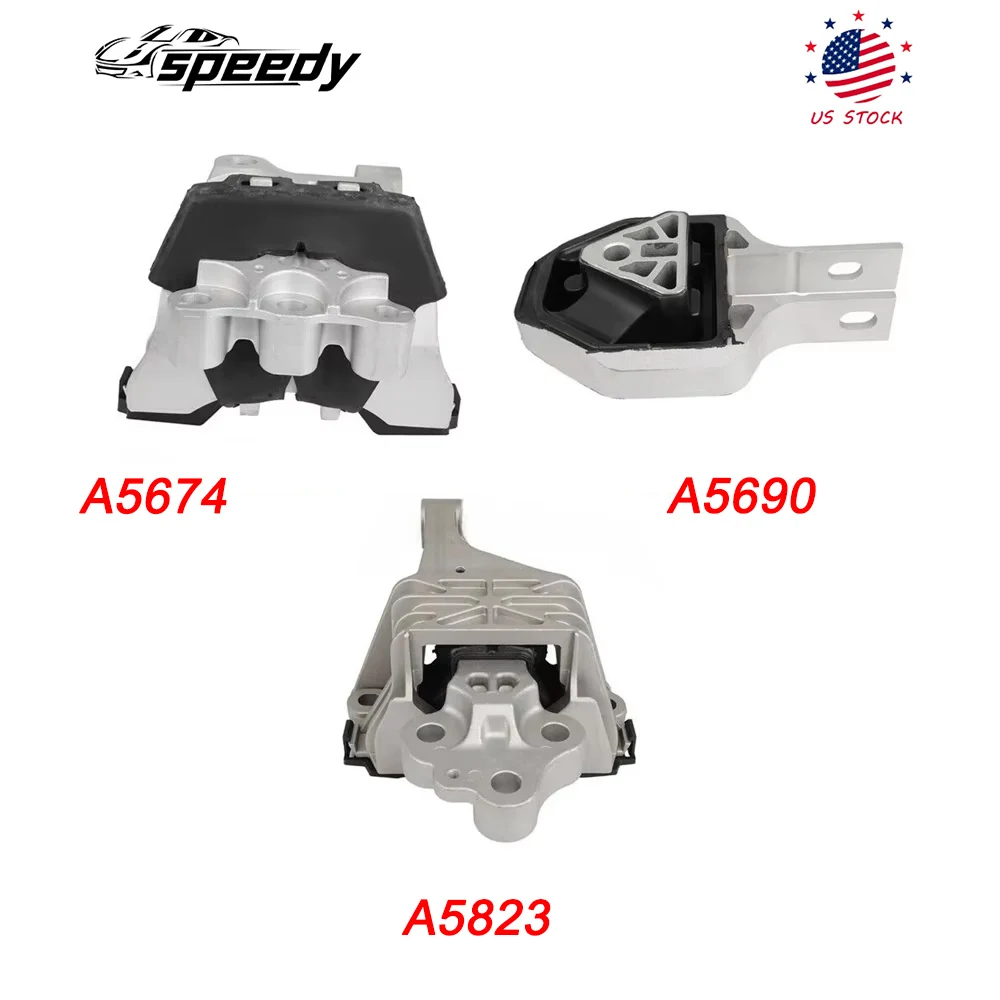 

A5674 A5690 Engine Motor & Trans Mount For 2013-2016 Dodge Dart 2.4L 2.0L