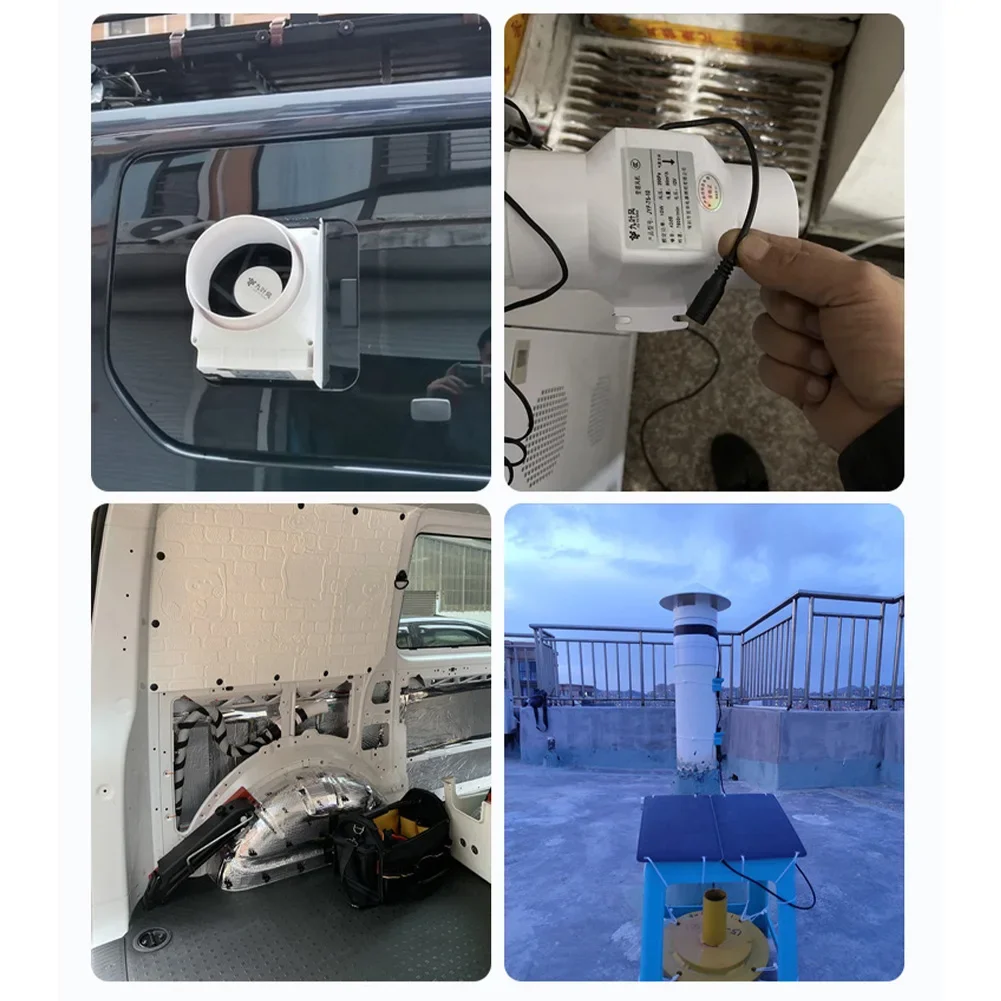 75mm Duct Fan Compatible With Solar Panels Efficient Airflow High Airflow Performance Pet Rooms For Indoor Use