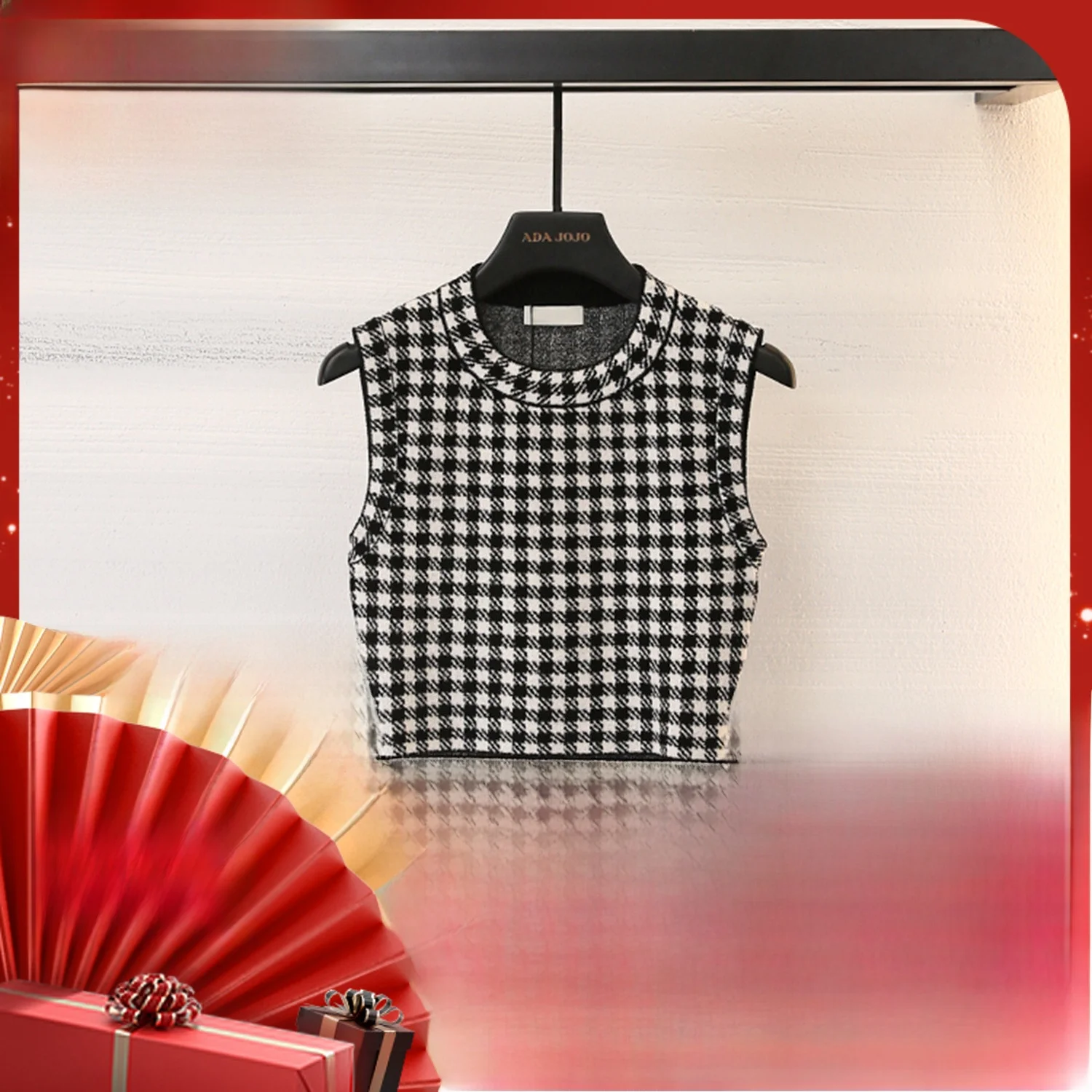 

Комплект MaSandeS: Сладкий и пикантный комплект из двух предметов для ранней осени – жилет в клетку и облегающий топ. Премиальная женская одежда.