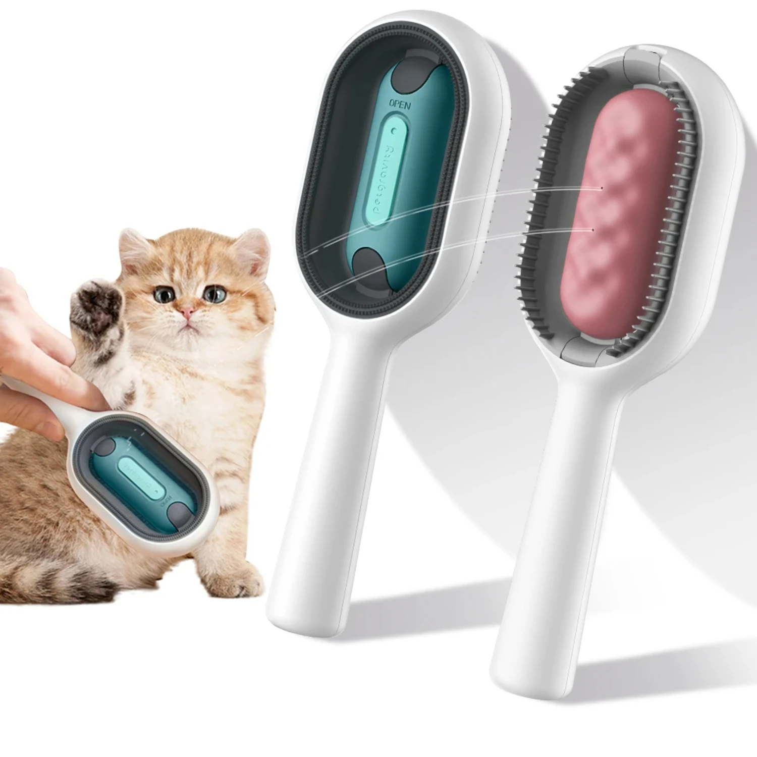 Double-Sided, Effective Cat Hair Remover Brush for Dogs and Cats - Pet Grooming Tool to Remove Sticky and Floating Hair - Essent