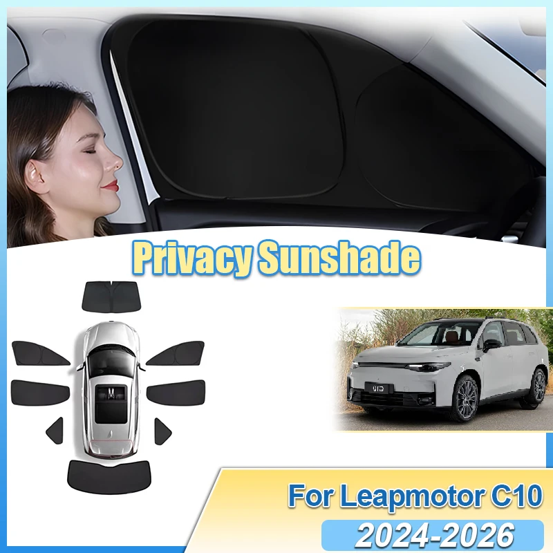

Автомобильные солнцезащитные козырьки для Leapmotor C10 2024 2025 2026, крышка бокового окна, черный складной козырек, защита от УФ-лучей, солнцезащитный козырек, автоаксессуары