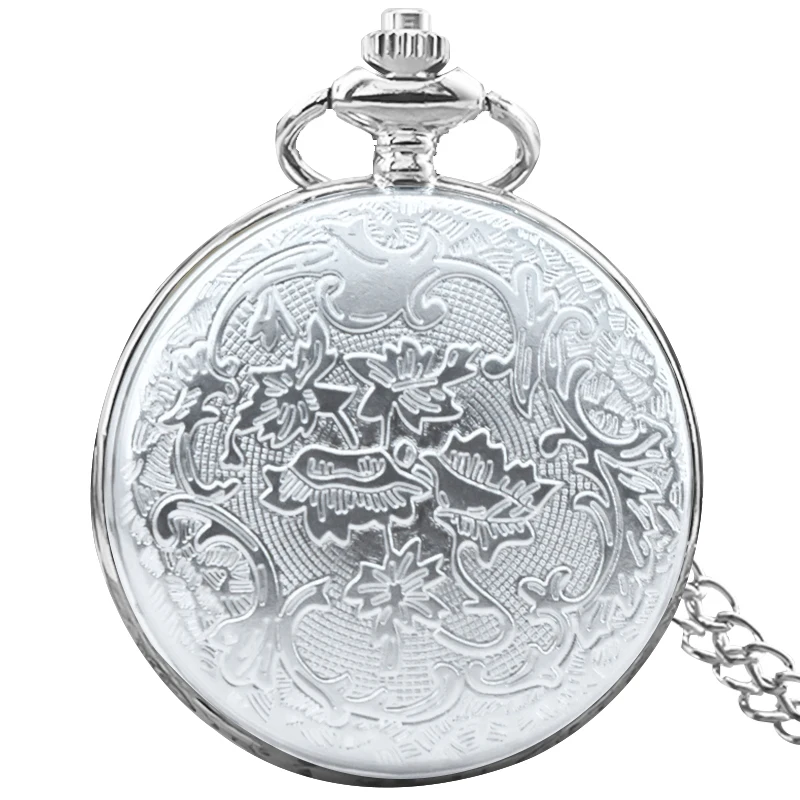 Retro-Charme, neutrale Mode, hohle Blume, römische Ziffern, Quarz, Steampunk-Taschenuhr, Halskette für Herren und Damen, Anhänger, Geschenk – Detail 7