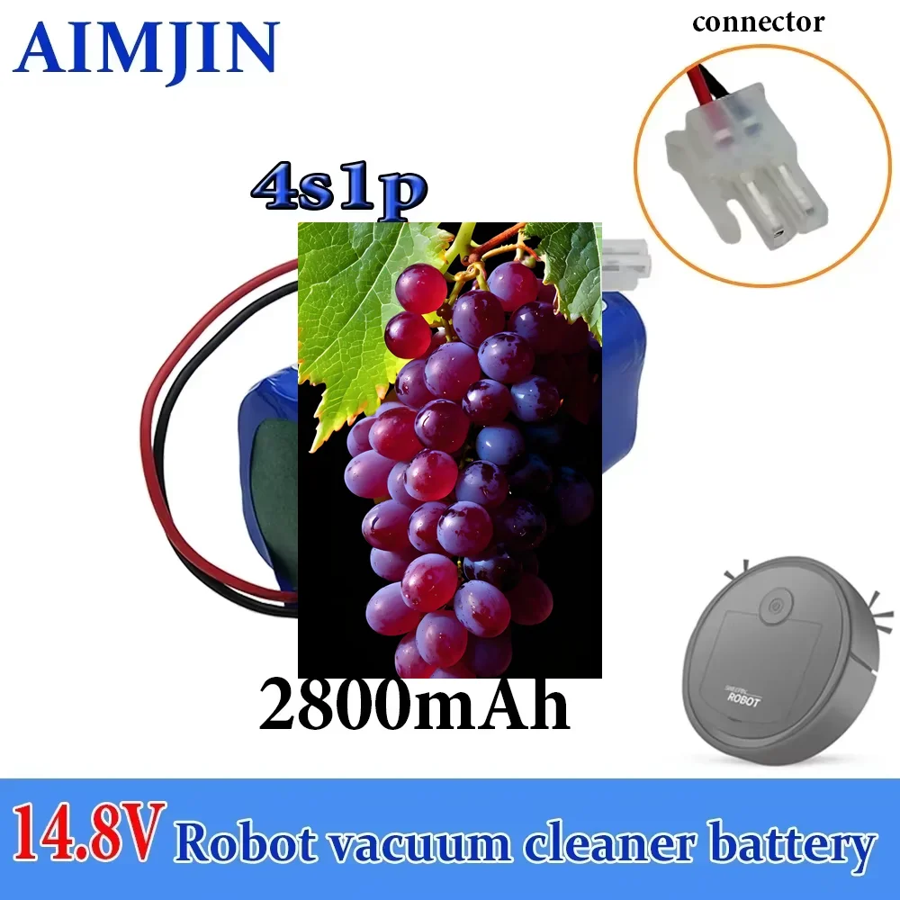 

Original 14.4V 2800mAh Lithium Battery for ILIFE A4 A4s V7 A6 V7s Plus Robot Vacuum Cleaner ILife INR18650-M26-4S1P Battery Pack