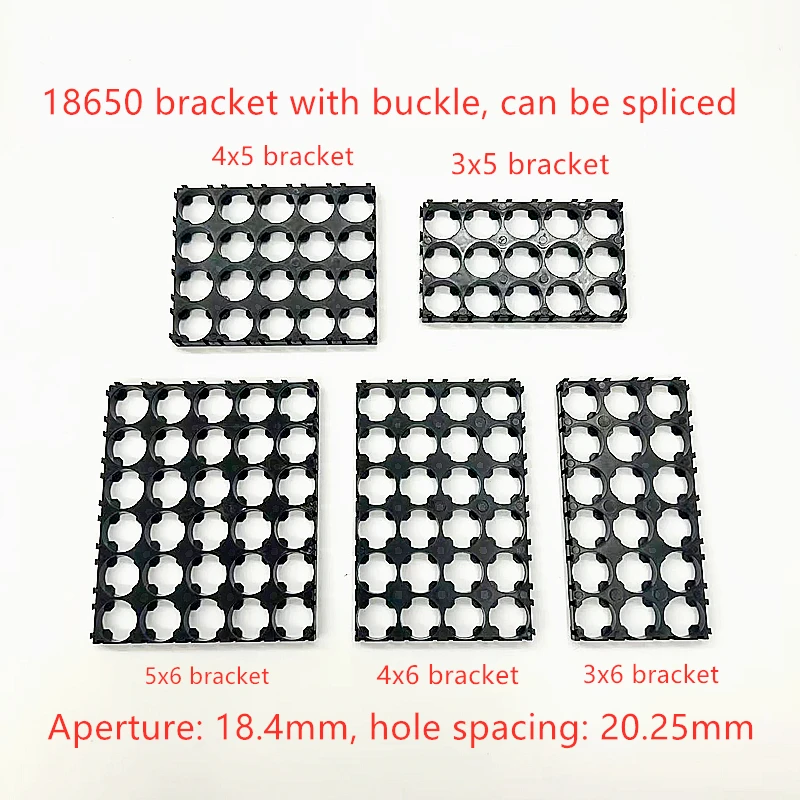 20PCS 18650 lithium battery bracket electric vehicle fixed combination can be spliced cylindrical battery connection seat 18.4MM