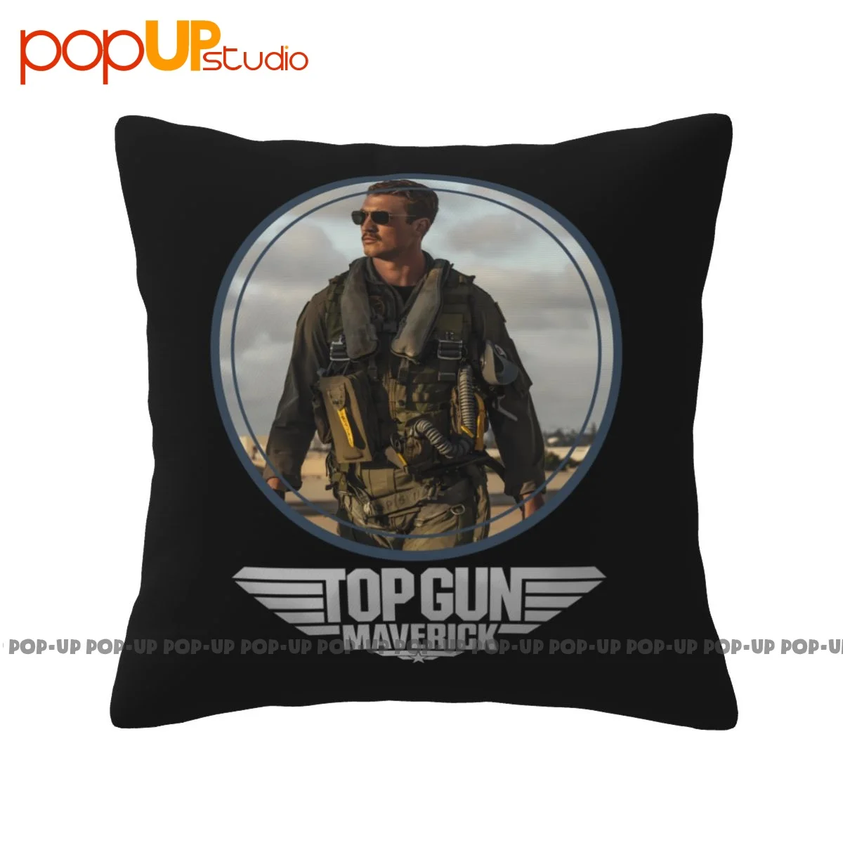 Print Miles Teller Bradley Rooster Bradshaw Top Gun Pillowcase Throw Pillow Cover Healthy Super Soft For Bedroom