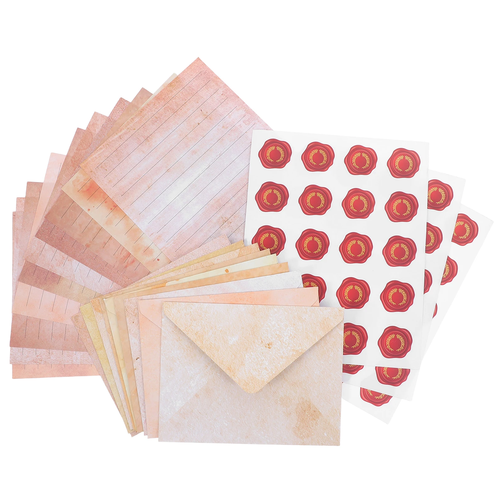 Ensemble de papier à timbres rétro, papiers d'écriture en papier, Kit de papeterie Simple