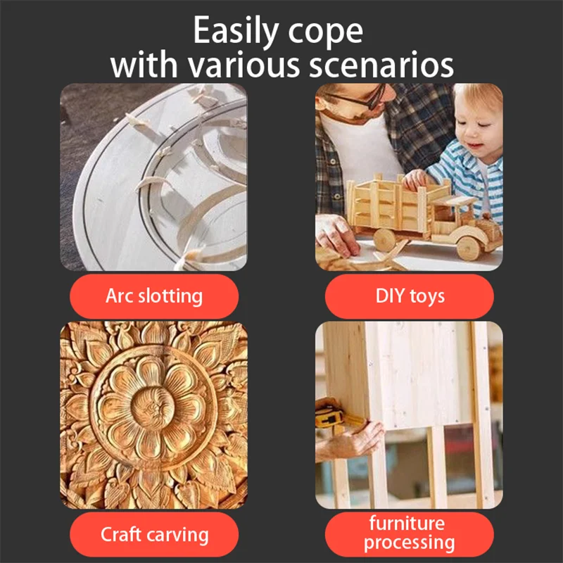 Мини-электрический фрезерный станок для деревообработки, 1800 Вт, 12,7 мм, ручной триммер для кромок, фрезерный инструмент для деревянного ламината