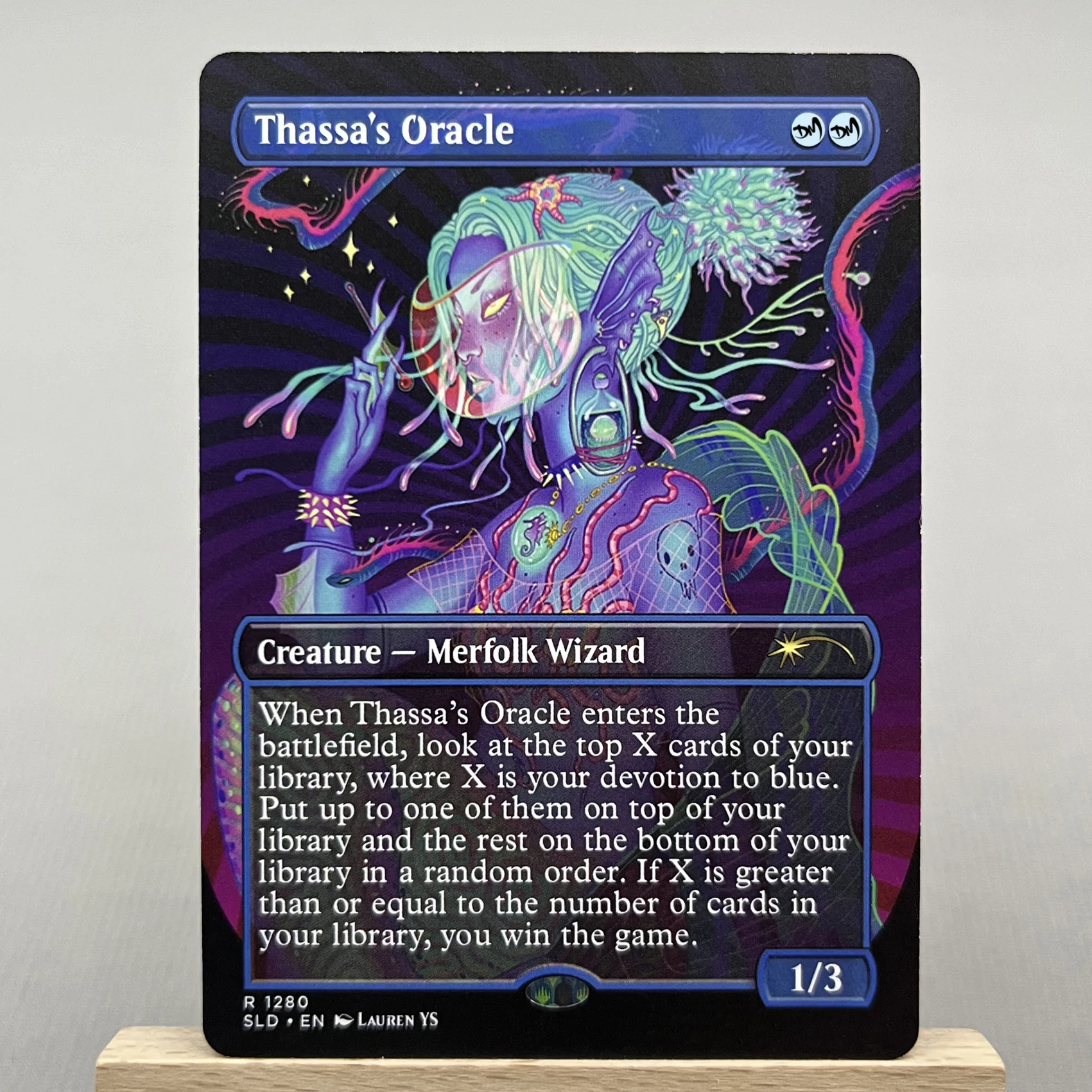 SLD HOLO2-Ⅰ01 Tcg proxy cards magical Lord of the Pit Thassas Oracle Dark Ritual Phyrexian Tower Mental Misstep Sliver gather