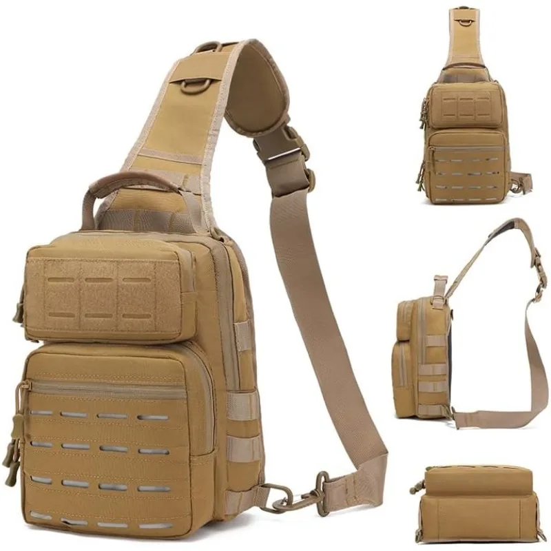 Tactical Sling Bag Backpack Rover Shoulder Sling Pack Molle EDC Small Crossbody Chest Pack