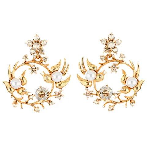 

Luxury Oscar Designer Double Flying Swallow Bird Asymmetrical Crystal Drop Earrings Dainty Studs Women Gift Party Anniversary