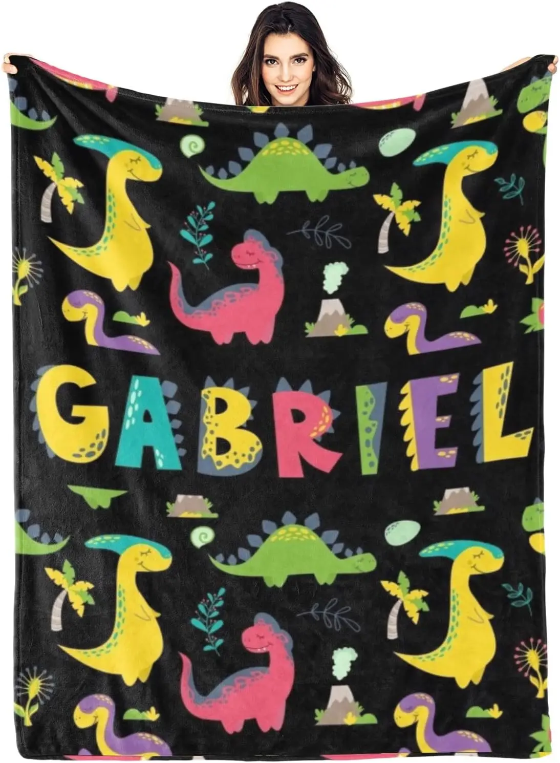 Personal isierte Dinosaurier Fleece Decke für Kinder Jungen Mädchen Baby Kleinkind Kleinkinder niedlichen Dinosaurier Decken für das Bett