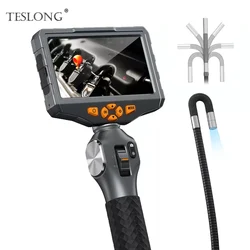 Teslong 8.5MM Articulating Borescope, 5 inches IPS 180 Degree Steering Endoscope Video Inspection Camera for Aircraft Mechanics