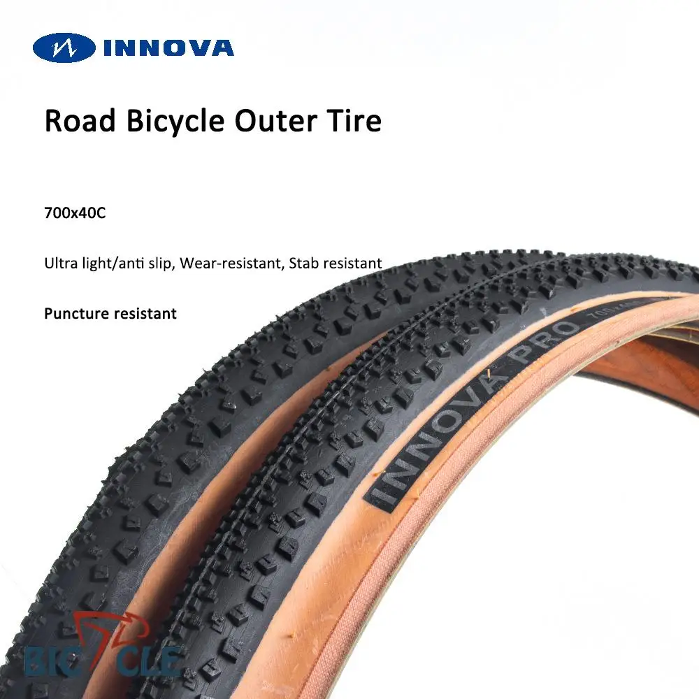 

Внешняя шина для велосипеда INNOVA 700 * 40C, шина для дорожного велосипеда, ультра яркая рукоятка, черные желтые края, Аксессуары для велосипеда