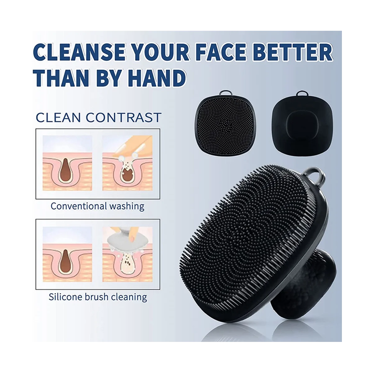 Scrubber per il viso in Silicone, massaggiatore per il viso esfoliante delicato, rimuove la pelle secca morta, accessorio per il bagno Scrubber per il viso