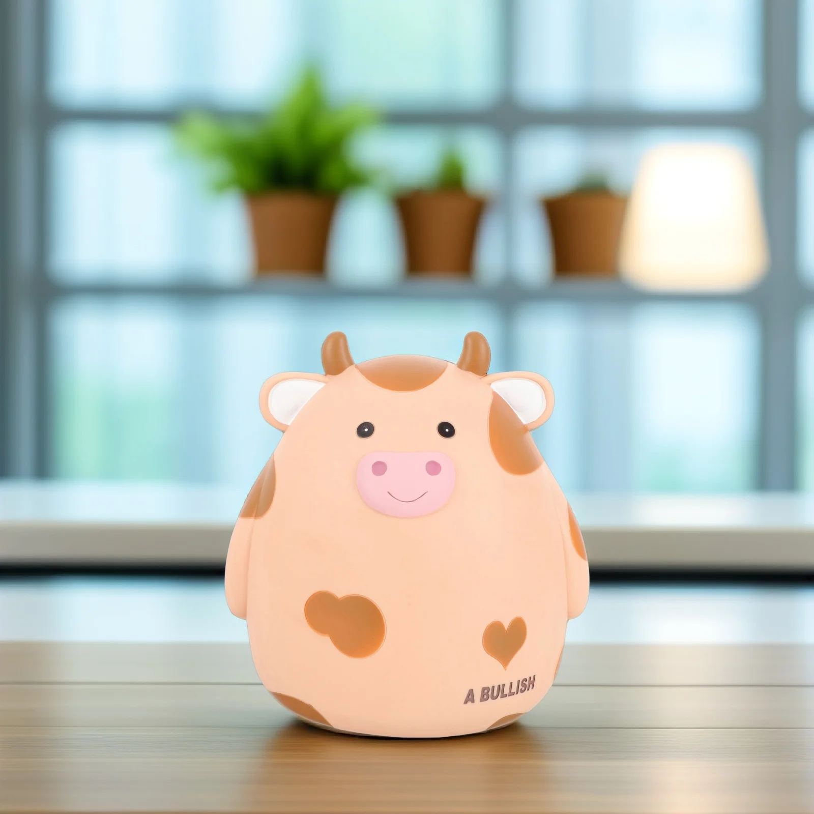 مادة الراتنج المتينة على شكل بقرة حصالة على شكل حيوان للبنين بنات أطفال ديكور المنزل صندوق التوفير حصالة على شكل حيوان صندوق توفير المال