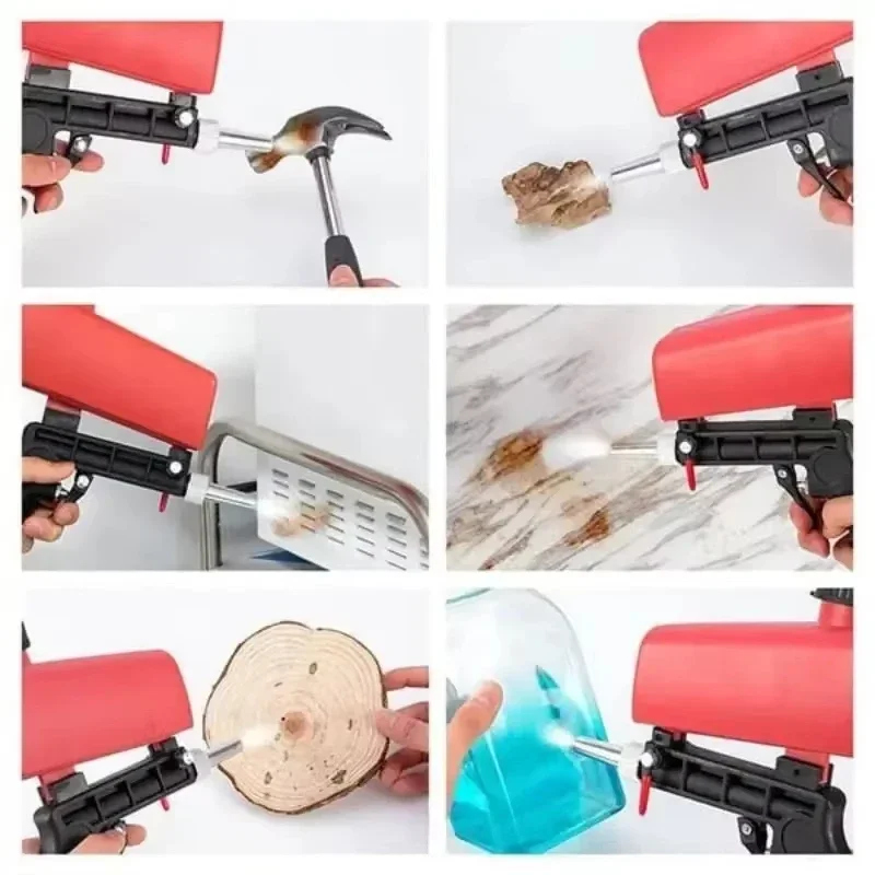 Portable Pneumatic Sandblasting Gun Adjustable Sandblasting Gun Sand Blaster Gravity Pneumatic Small Handheld Blasting Gun Set