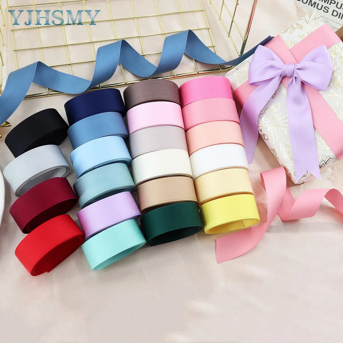 Solid Color Double Sided Polyester Cotton Ribbon for Crafts, Hair Bows, Gift Wrapping, Wedding Party Decoration and and More