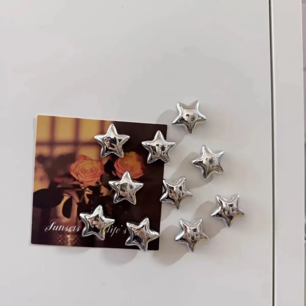 Fridge magnet with silver stars magnetic nail photo wall mounting magnetic sticker image 3