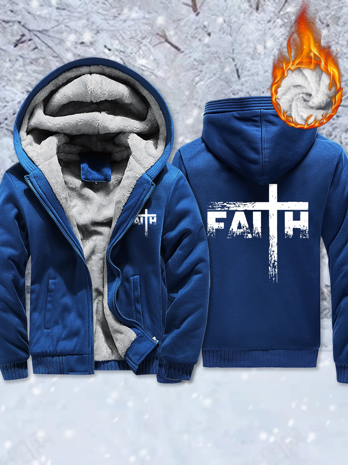 

Креативный дизайн с надписью «Вера», мужские утепленные пальто, куртка на молнии в стиле хип-хоп, зимняя свободная одежда, повседневная универсальная уличная одежда унисекс