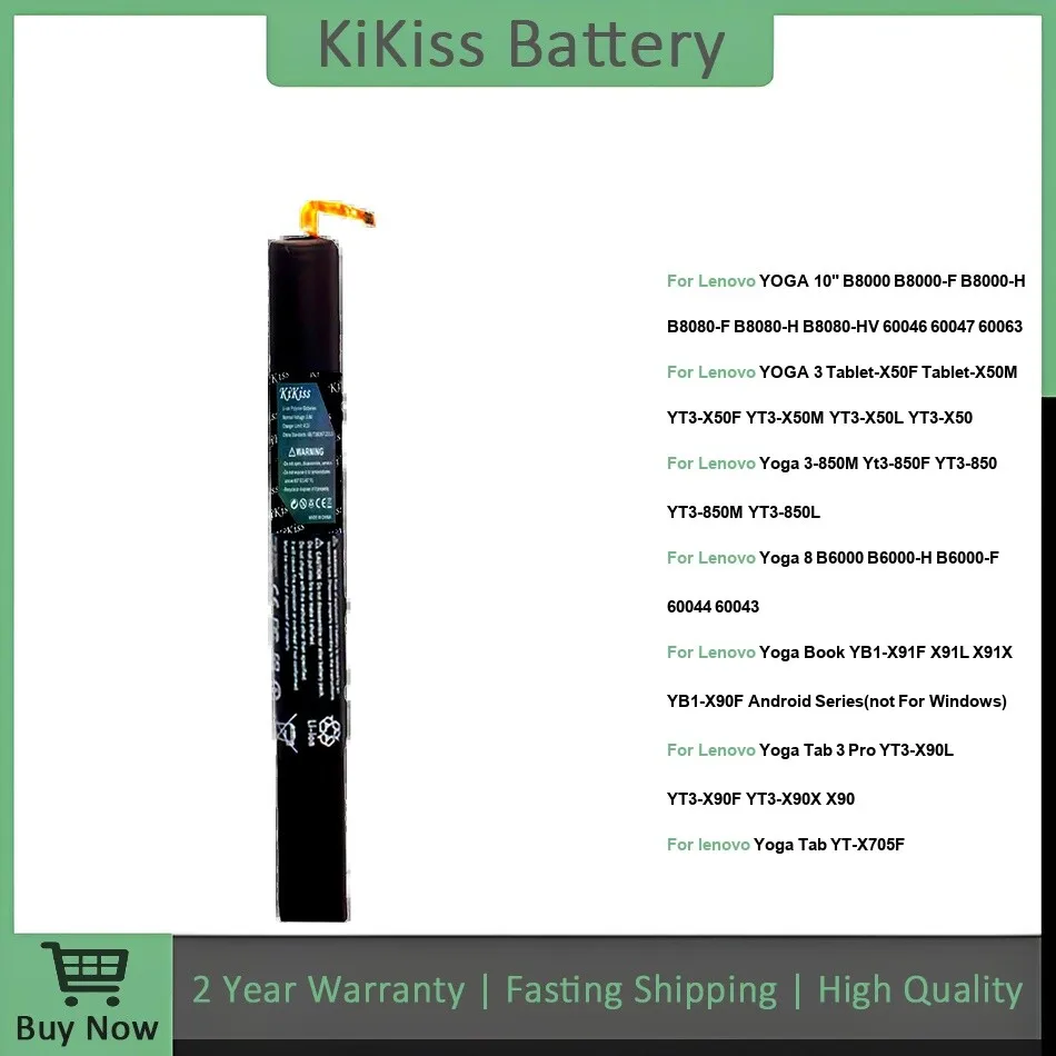 

Аккумулятор для планшета Lenovo Yoga 10 дюймов 3-850 м Book Tab 3 8 Pro L13D2E31/L13C2E31 L15D1P31 L13C3E31/L13D3E31 4800-12000 мАч