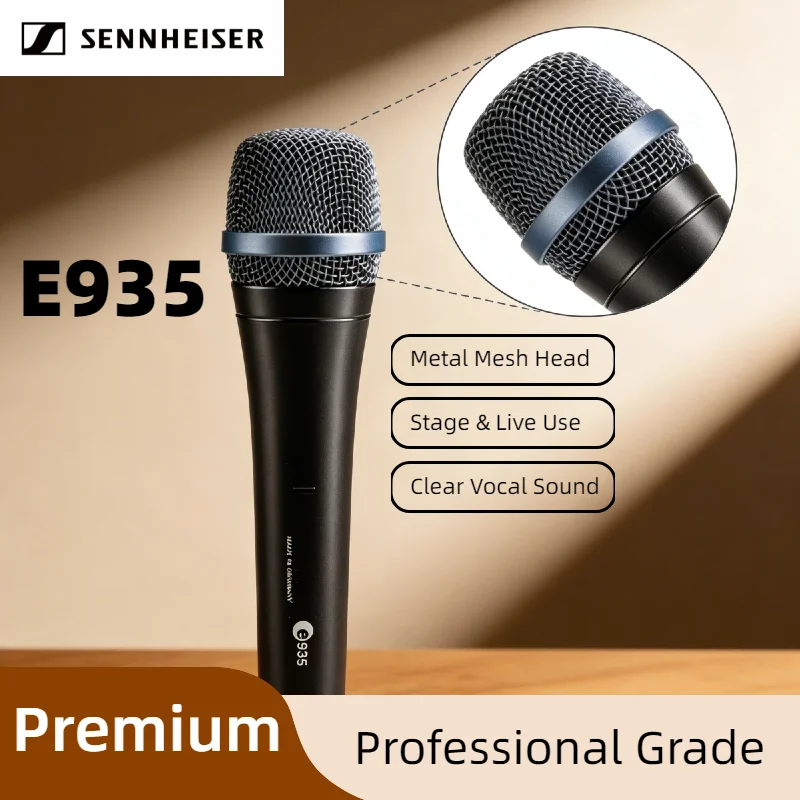 Sennheiser E935 Professional Dynamic Microphone Cardioid Handheld Vocal Mic for Stage Performance Karaoke Studio Recording