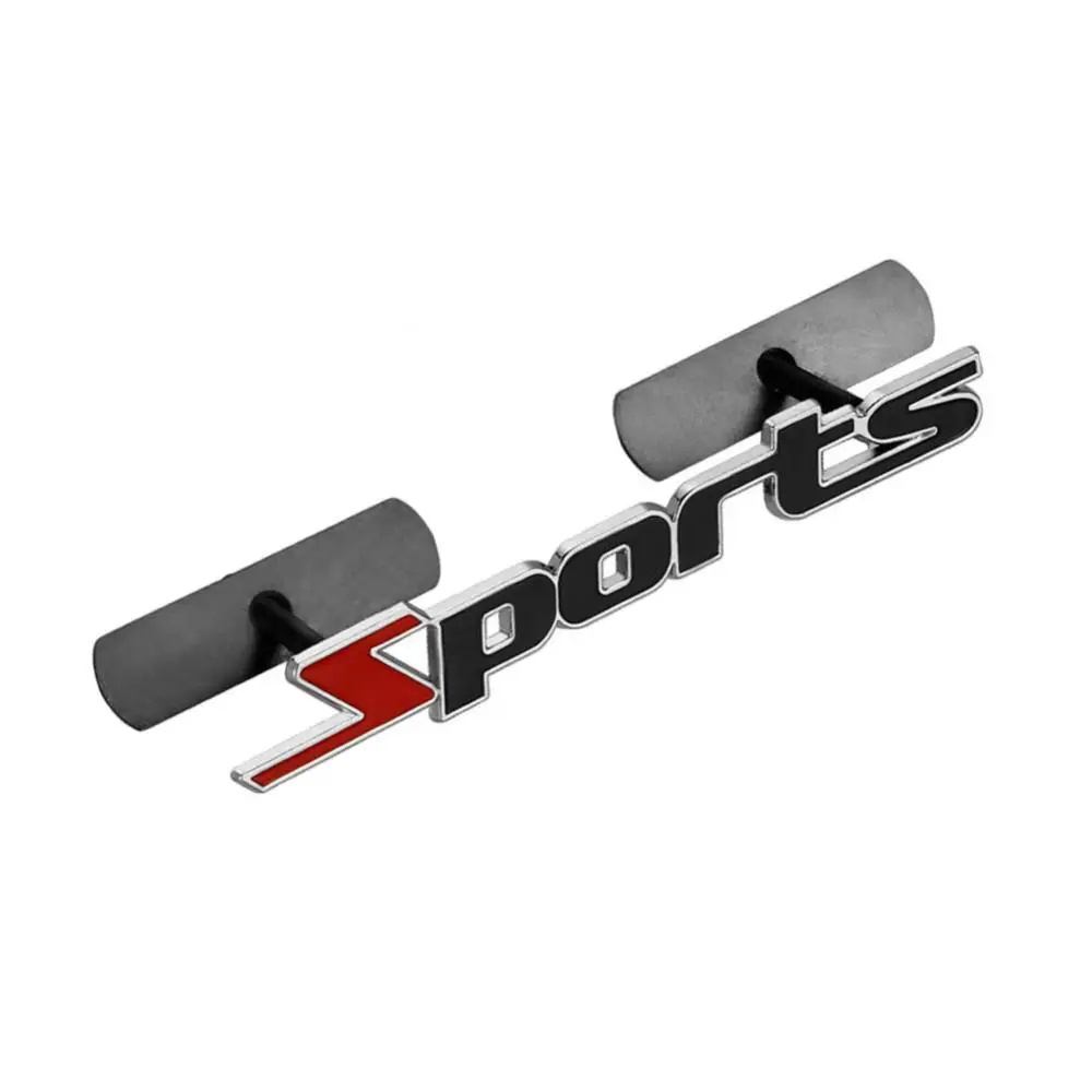 HOT SALES！！！New Arrival Fashion Sports Letter Metal Car Grille Emblem Badge Sticker DIY Vehicle Decor