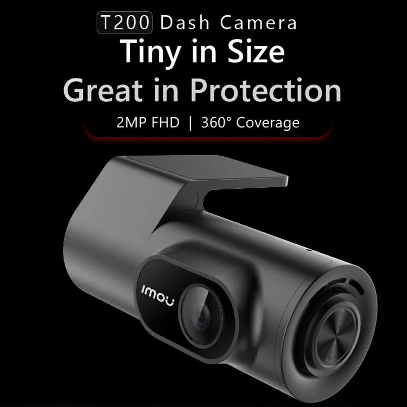 IMOU T200 Dash Cam 2MP Car DVR Video Recorder Night Vision Voice Control WiFi Dashcam 24H Car Camera DVR Recorder