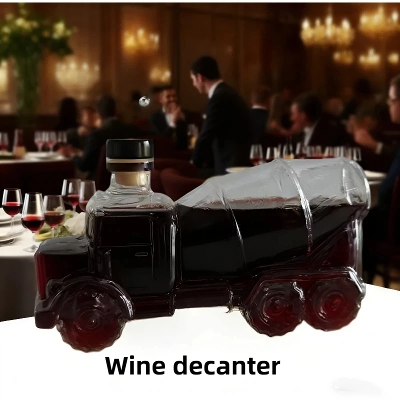 

Creative Whiskey Bottle Transparent Glass Cement Blender Creative Design Vodka Spirits Dispenser Home Decoration Wine Decanter