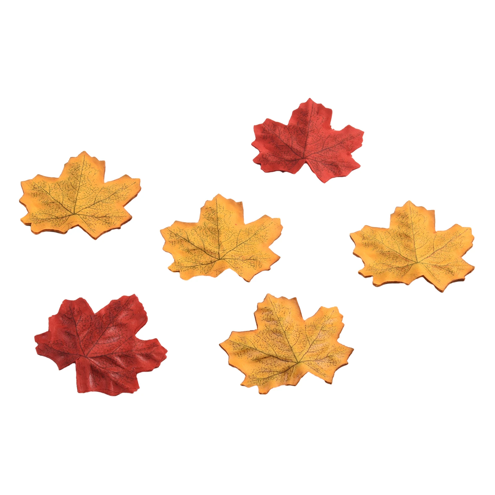 Fake Maple Leaves Silk Craft Decor Home Mixed Color Party Print Romantic Wedding 100/200Pcs 8*8cm Stylish Fake