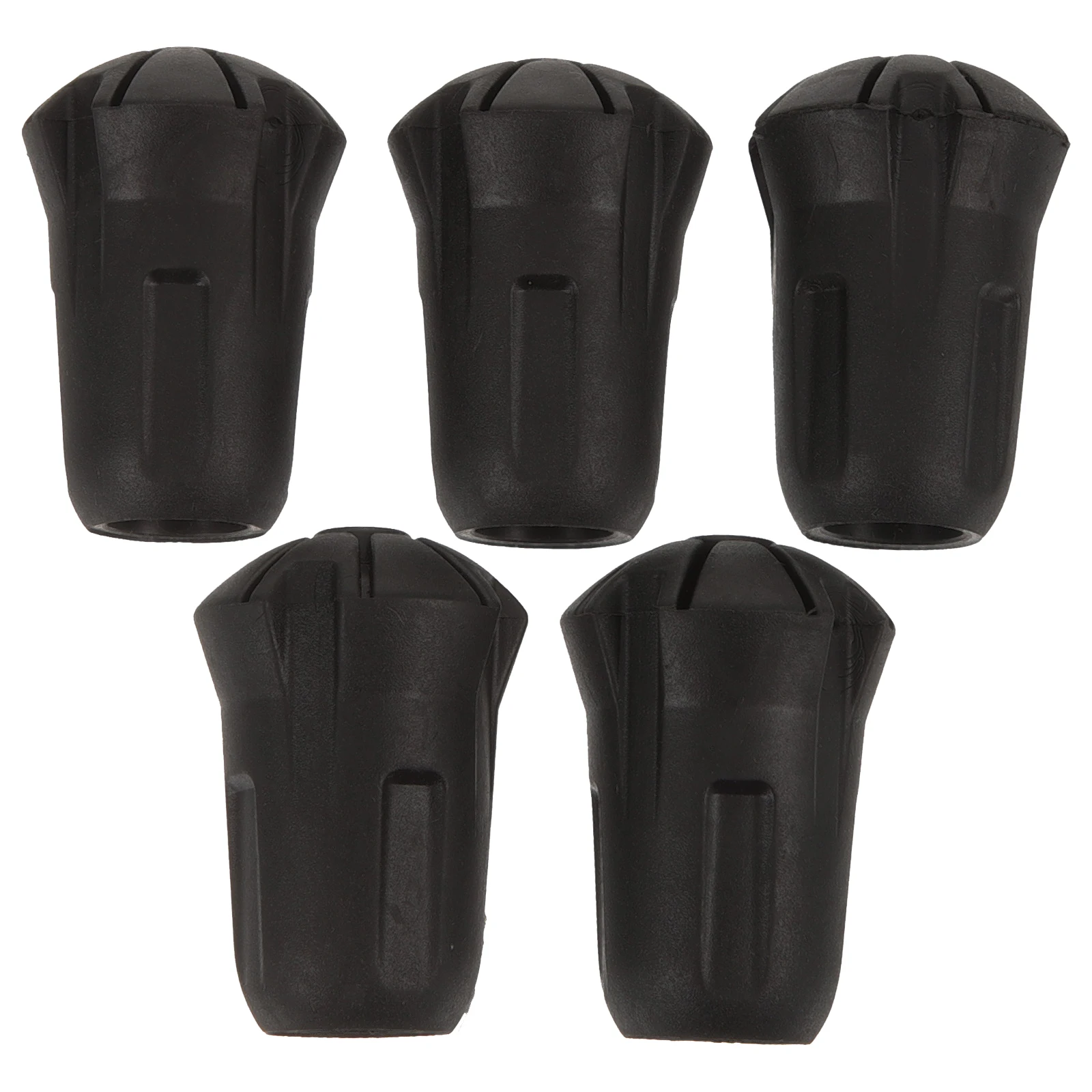 

5pcs Trekking Tips Durable AntiSlip Cane Foot Cover Walking Cane Tips Stick Protectors Hiking Accessories Black
