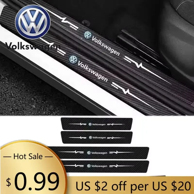 

Наклейки на пороги для автомобилей Volkswagen: защита от царапин, накладки на дверные пороги для Volkswagen CC, Passat, Jetta, Beetle, Tiguan, Touareg