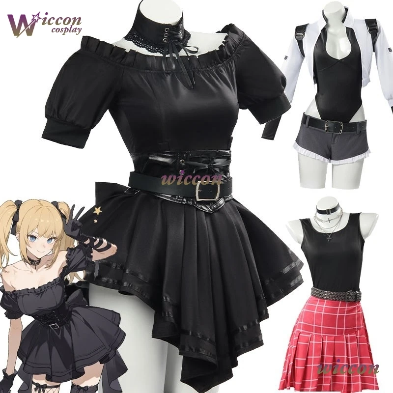 زي تنكري للفتيات من Mag Grok Ani AI زي قوطي فستان أسود بدلة صديقة لحفلات الهالوين زي لعب الأدوار للنساء #2