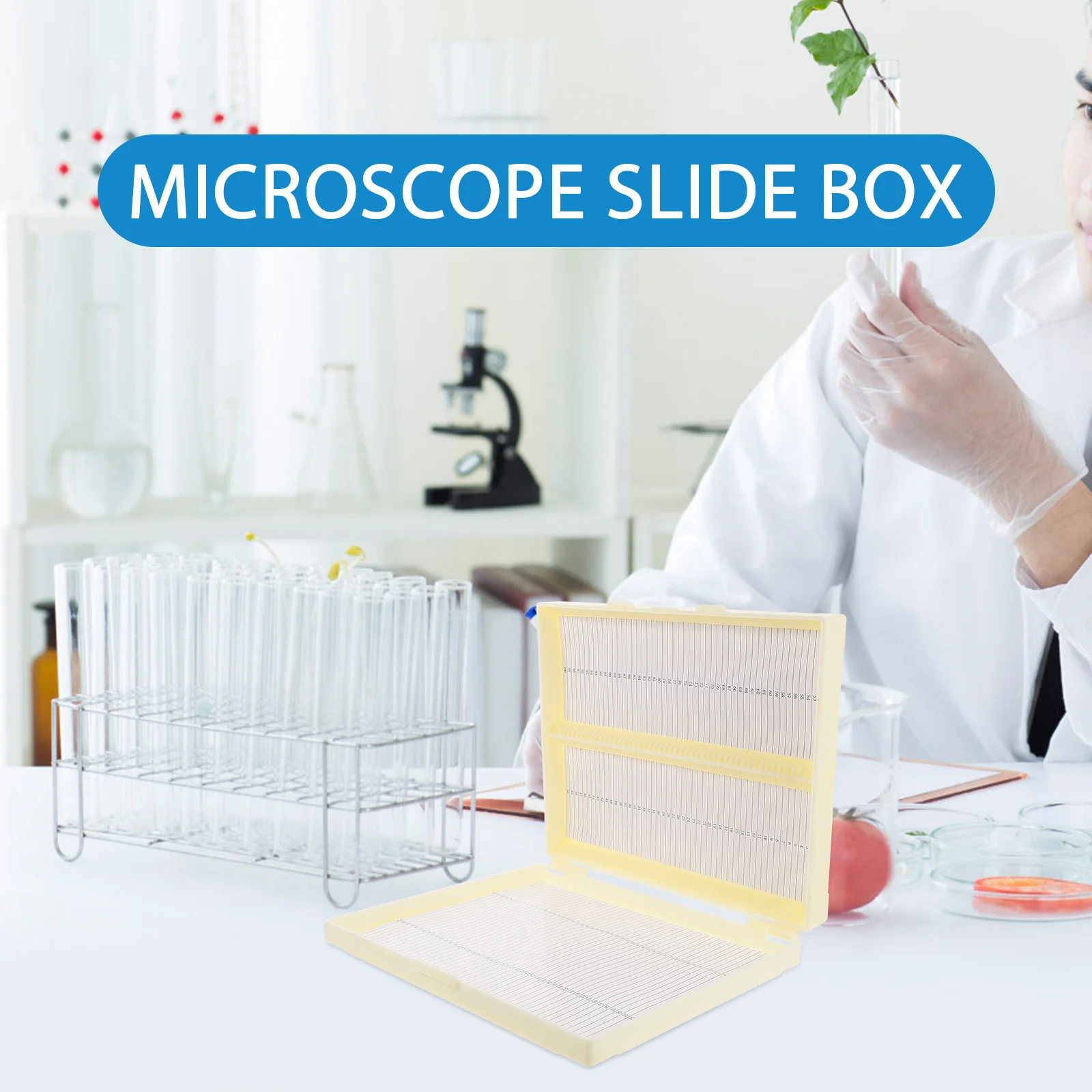 

Microscope Bio Slice Storage Biological Plastic Cassette Top-Hinged Lid Heat Resistant Easy Clean