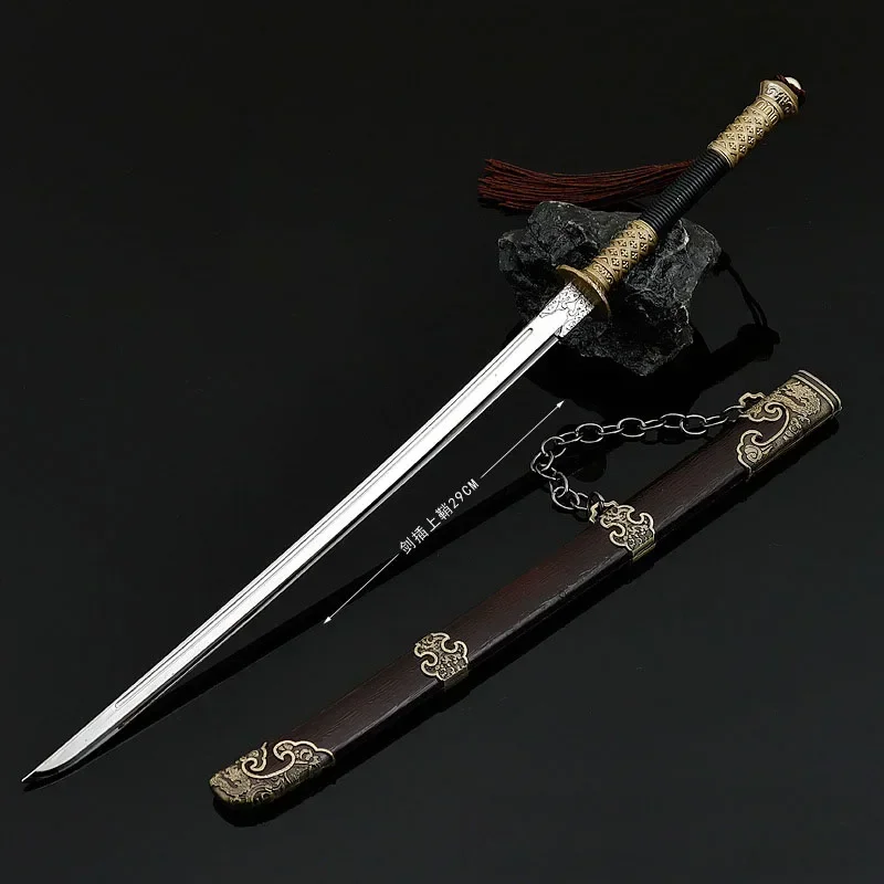 29 cm Brotherhood of Blades Film Periferico Ding Xiumiao Spada Tutto in metallo con fodero Giocattolo da esterno Spada Ornamenti Collezione di regali