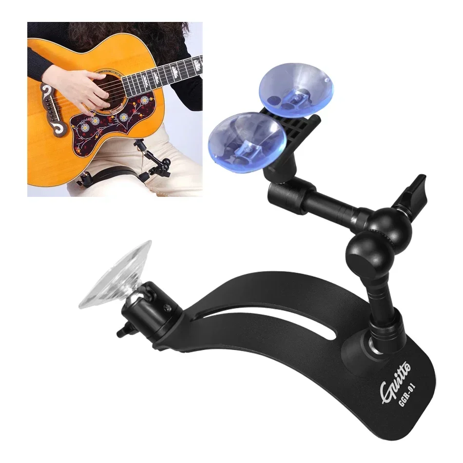 

Guitto GGR-01 Guitar Rest Adjustable Guitar Footrest Leg Stand For Acoustic Classical Guitar Aluminum Alloy Black Color