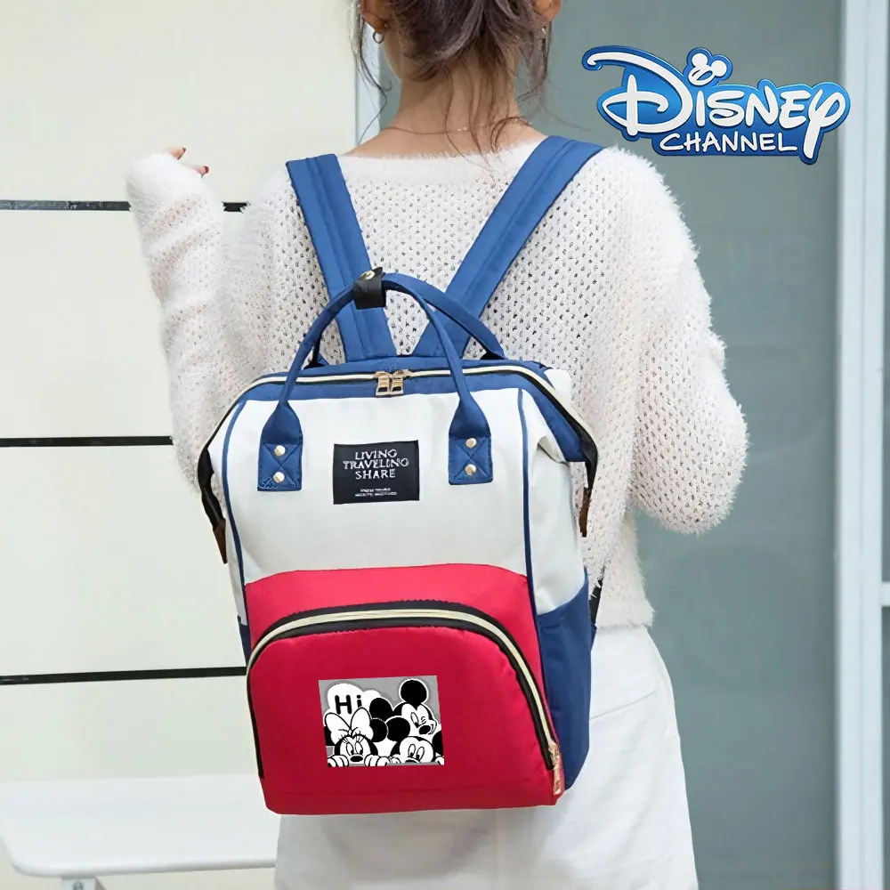 

Mickey Mouse Souvenir Diaper Backpack Large Capacity Waterproof Mummy Bag for Family Outings and Babycare Essentials