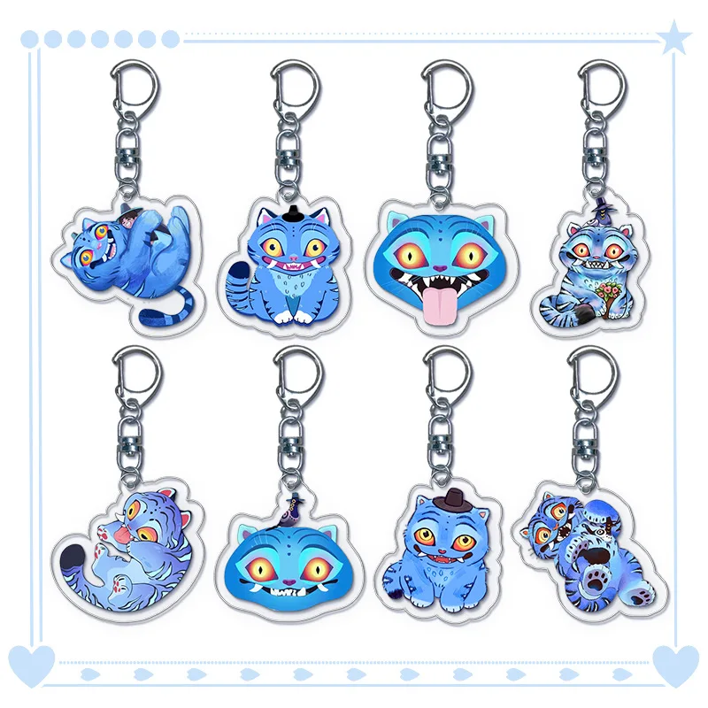 

Kawaii Kpop Demon Acrylic Keychain Charm - Cute Bag Clip Keyring Accessory Gift